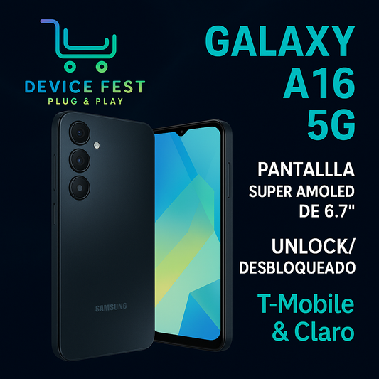 Galaxy A16 5g - Pantalla Super AMOLED de 6.7'' "Unlock/Desbloqueado" Tmobile & Claro