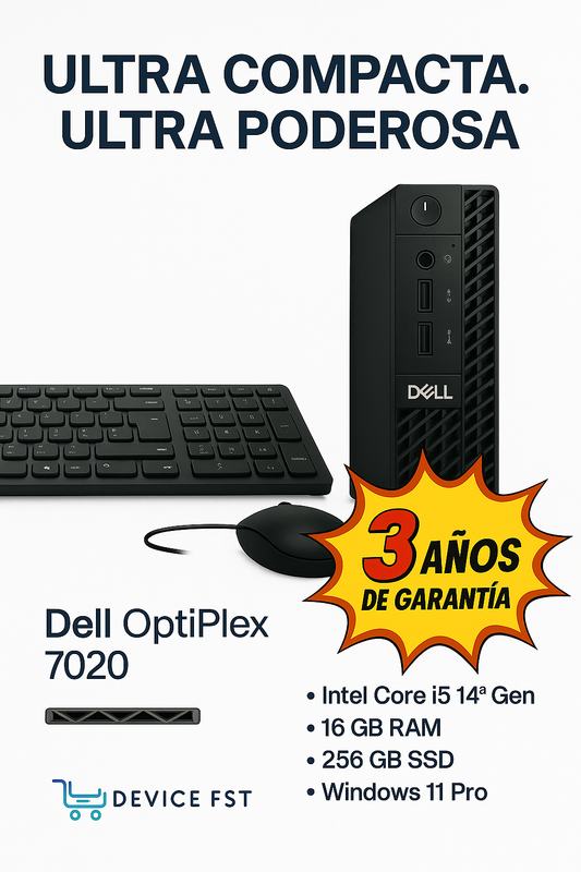 Nueva Dell OptiPlex Micro 7020 con 3 años de garantia