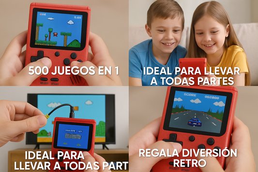 S G5 con 500 juegos  (Consola de Videojuegos Portátil para Niños)