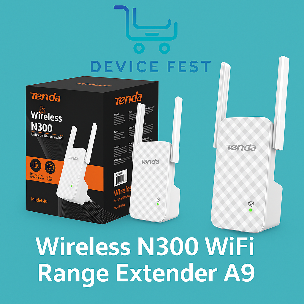Wireless N300 WiFi Range Extender A9 – Elimina Zonas Muertas con un Solo Botón