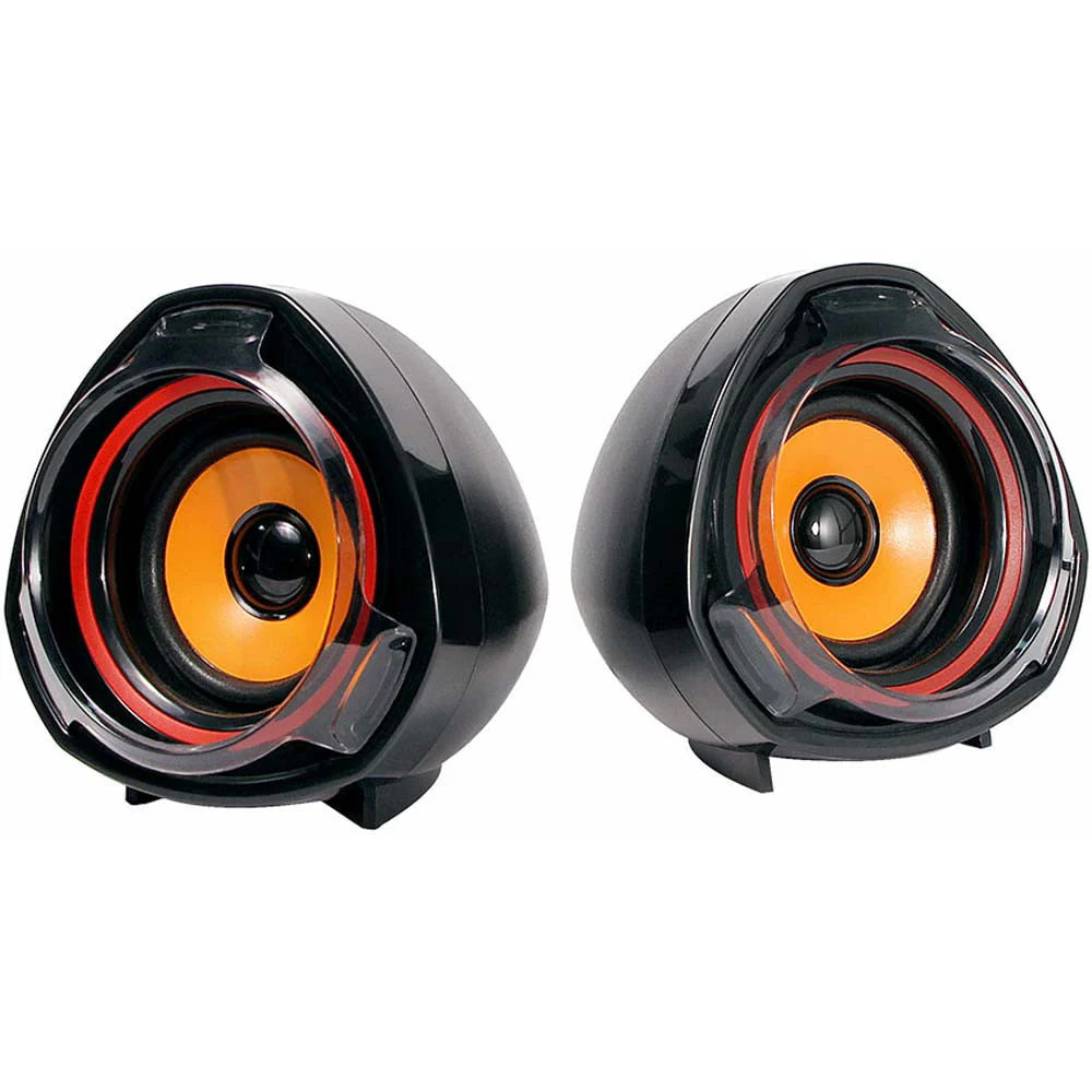Volcano 2.0 Mini Stereo Speakers – Sonido Claro, Tamaño Compacto